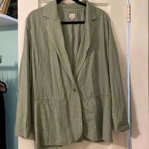 A New Day Women’s Sage Green Linen Blazer